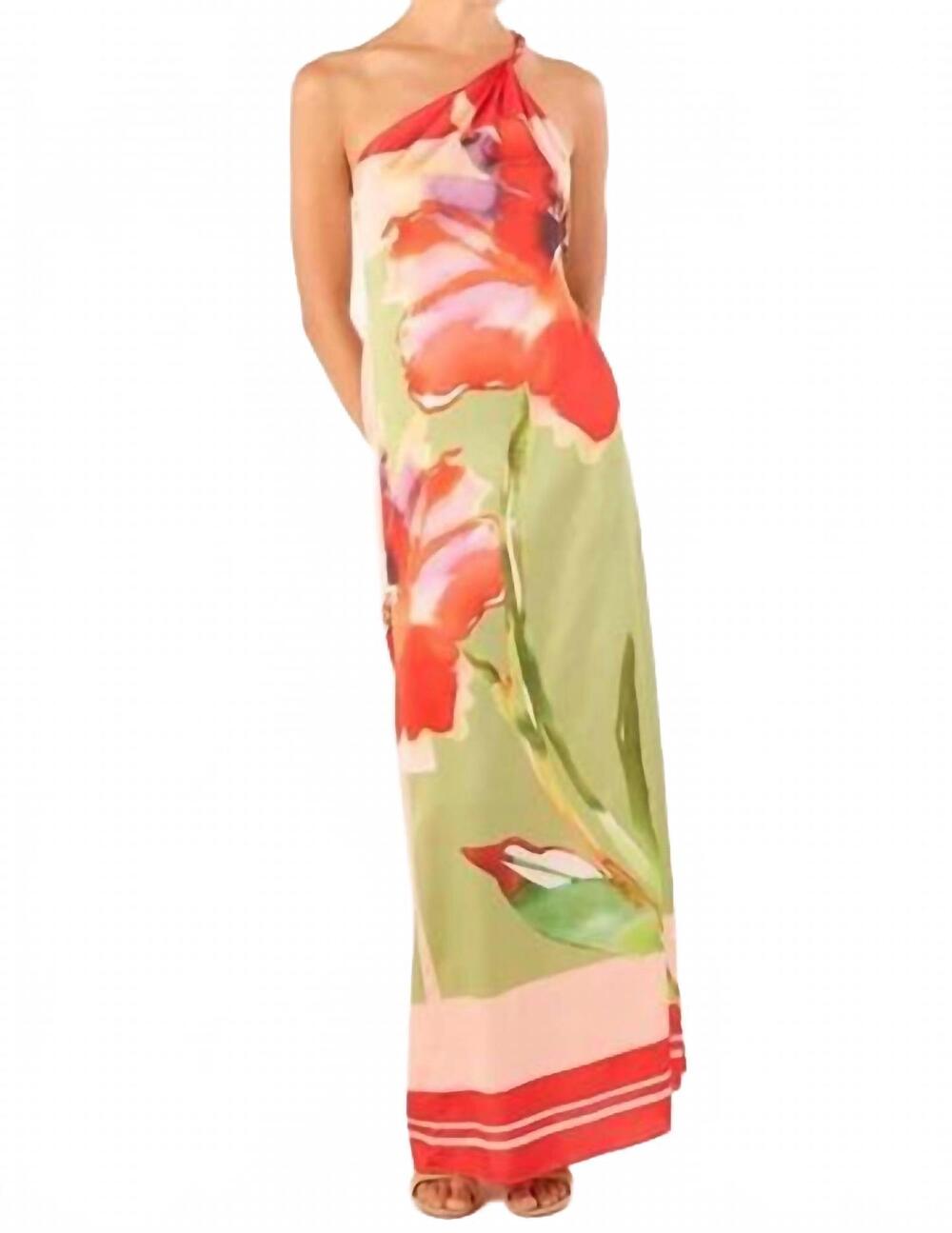 NEW MISA LOS ANGELES dounia flora misa dress in green